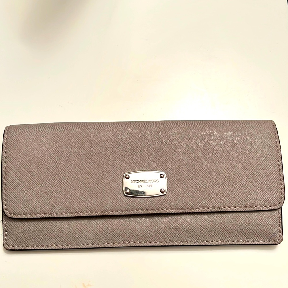 Lightly used grey Michael Kors wallet